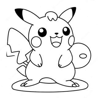 Cute Pikachu With Pokeball Coloring Page 4251-3432