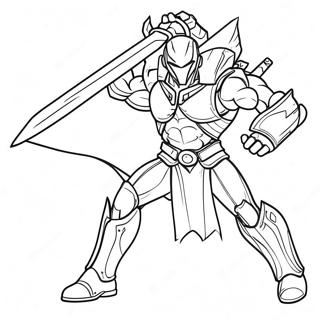 Technoblade In Battle Coloring Page 42532-35233