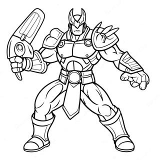 Technoblade In Battle Coloring Page 42532-35234