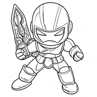 Technoblade In Battle Coloring Page 42532-35236