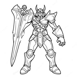 Technoblade In Battle Coloring Page 42532-35445