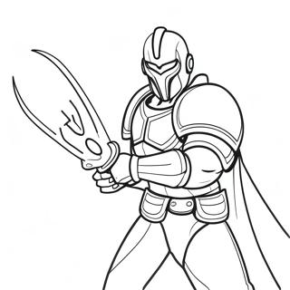 Technoblade In Battle Coloring Page 42532-35446