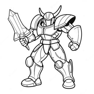 Technoblade In Battle Coloring Page 42532-35447