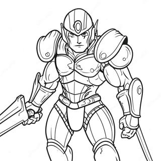 Technoblade In Battle Coloring Page 42532-35448