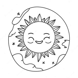 Summer Solstice Sun Coloring Page 42551-35246