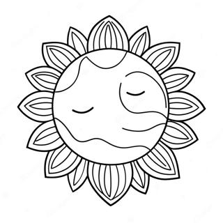 Summer Solstice Sun Coloring Page 42551-35444