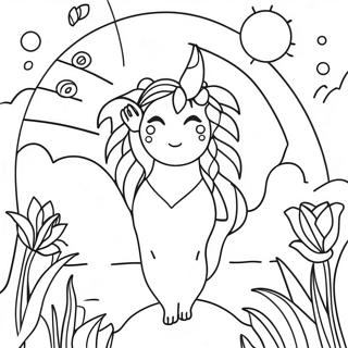 Joyful Summer Solstice Celebration Coloring Page 42552-35251