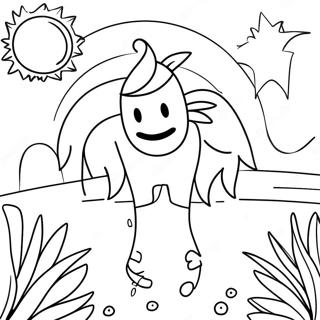 Joyful Summer Solstice Celebration Coloring Page 42552-35452