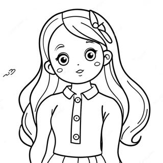 Komi Shouko In A Cute Outfit Coloring Page 42572-35461