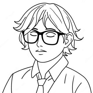 Saiki K With Glasses Coloring Page 42582-35273