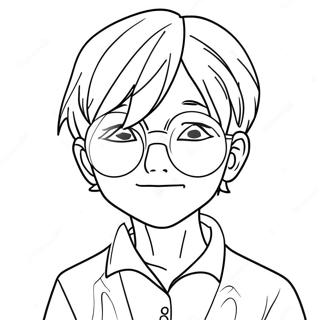 Saiki K With Glasses Coloring Page 42582-35276