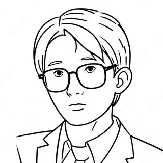 Saiki K With Glasses Coloring Page 42582-35475