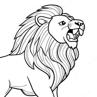 Majestic Lion Roaring Coloring Page 42592-35281