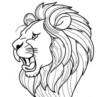 Majestic Lion Roaring Coloring Page 42592-35282