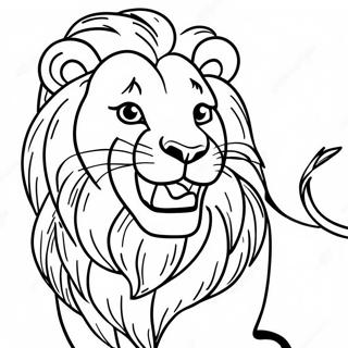 Majestic Lion Roaring Coloring Page 42592-35284