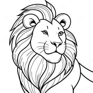 Majestic Lion Roaring Coloring Page 42592-35484