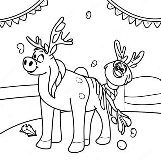 Frozen Happy Birthday Coloring Page 42601-35287