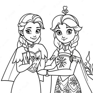 Frozen Happy Birthday Coloring Page 42601-35288