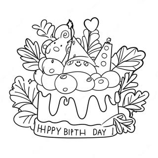 Frozen Happy Birthday Coloring Page 42601-35489