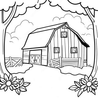 Barn Coloring Page 4260-3434