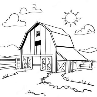 Barn Coloring Page 4260-3435