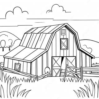 Barn Coloring Page 4260-3436