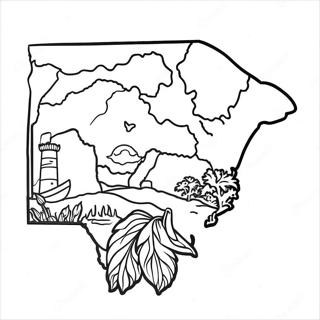 South Carolina State Outline Coloring Page 42611-35494