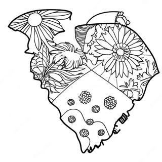 South Carolina State Outline Coloring Page 42611-35495