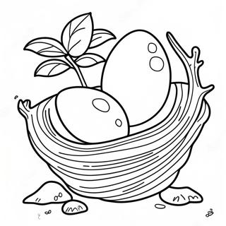 Dinosaur Egg Nest Coloring Page 42631-35507