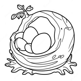 Dinosaur Egg Nest Coloring Page 42631-35508