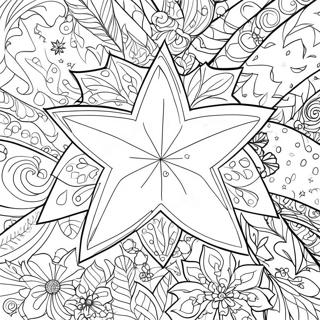 Christmas Tree Star Coloring Pages