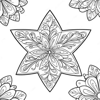 Sparkling Christmas Tree Star Coloring Page 42652-35531