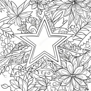 Sparkling Christmas Tree Star Coloring Page 42652-35532