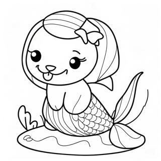 Mermaid Dog Coloring Page 42681-35547