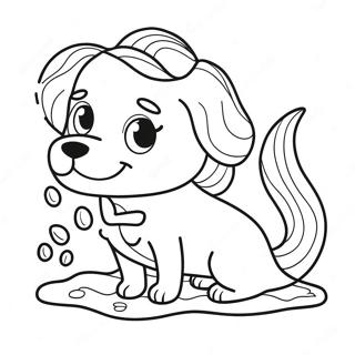 Mermaid Dog Coloring Page 42681-35548