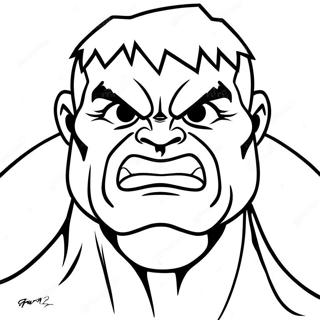 Hulk Face Coloring Page 42691-35558