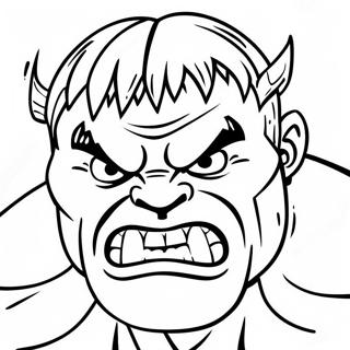 Angry Hulk Face Coloring Page 42692-35569