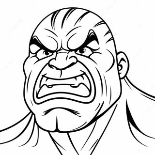 Angry Hulk Face Coloring Page 42692-35570