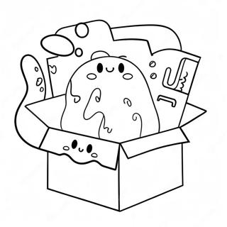 Cute Cartoon Box Coloring Page 42702-35562