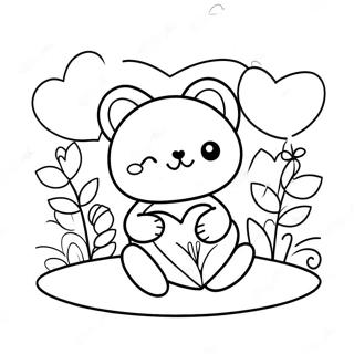 Kawaii Valentines Day Coloring Page 42711-35578