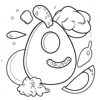 Whimsical Green Eggs And Ham Coloring Page 4271-3445