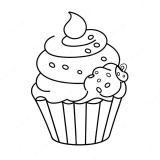 Colorful Sugar Rush Cupcake Coloring Page 42722-35583