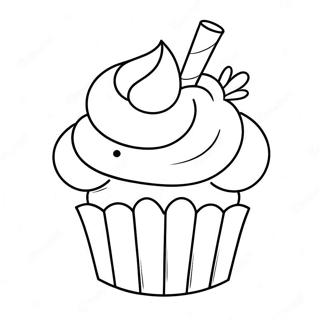 Colorful Sugar Rush Cupcake Coloring Page 42722-35584