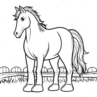 Clydesdale Horse Coloring Page 42731-35575