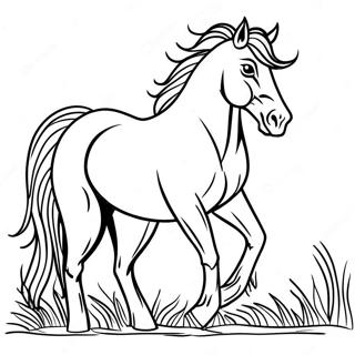 Majestic Clydesdale Horse In Motion Coloring Page 42732-35598