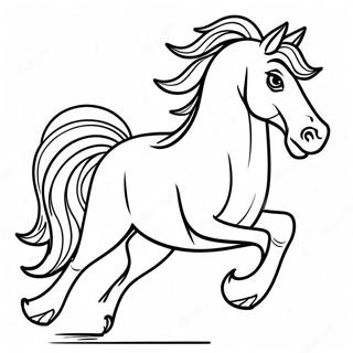 Majestic Clydesdale Horse In Motion Coloring Page 42732-35599