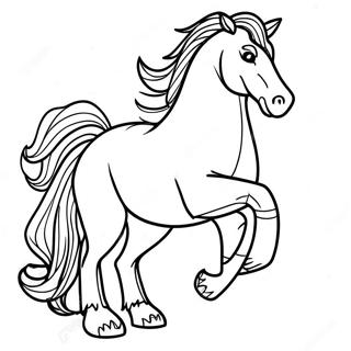 Majestic Clydesdale Horse In Motion Coloring Page 42732-35600