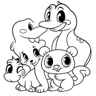 Cute Disney Animal Friends Coloring Page 42762-35629