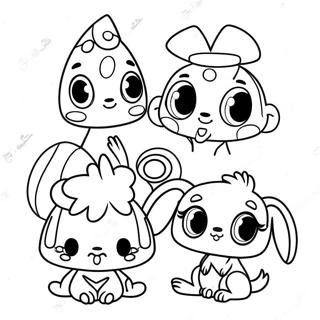 Cute Disney Doorables Friends Coloring Page 42782-35635