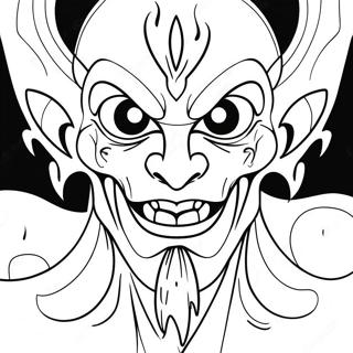 Creepy Demon With Glowing Eyes Coloring Page 42792-35638